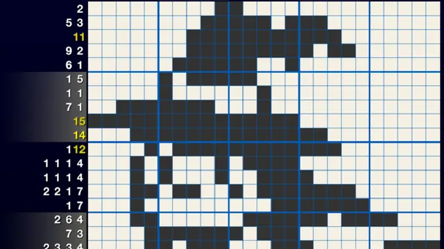 Στιγμιότυπο από το Nonogram Galaxy - Classic: Πλέγμα νονογκράμ με τους αριθμούς των σειρών στις άκρες